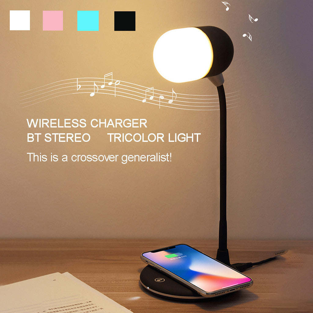 Three-In-One Night Light Wireless Speaker Charger Light