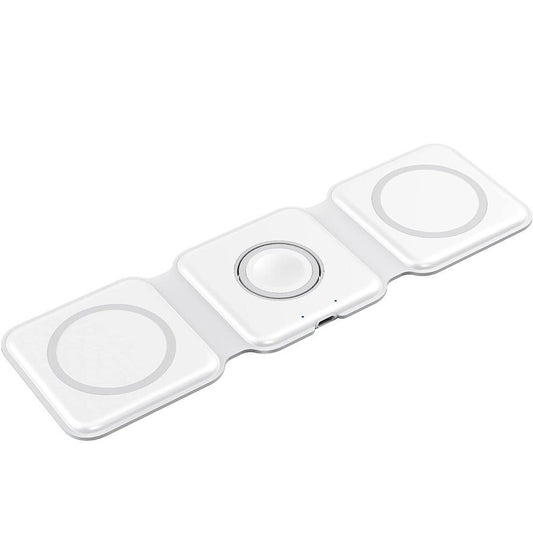 3In1 Wireless Charger Foldable Mat Pad for Apple Watch Air Pods Iphone 14 Max